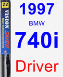 Driver Wiper Blade for 1997 BMW 740i - Vision Saver
