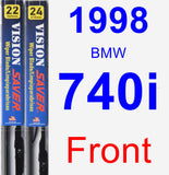 Front Wiper Blade Pack for 1998 BMW 740i - Vision Saver