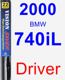 Driver Wiper Blade for 2000 BMW 740iL - Vision Saver