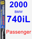 Passenger Wiper Blade for 2000 BMW 740iL - Vision Saver