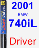 Driver Wiper Blade for 2001 BMW 740iL - Vision Saver