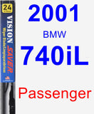 Passenger Wiper Blade for 2001 BMW 740iL - Vision Saver