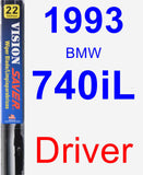 Driver Wiper Blade for 1993 BMW 740iL - Vision Saver