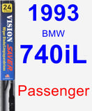 Passenger Wiper Blade for 1993 BMW 740iL - Vision Saver