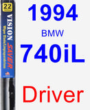 Driver Wiper Blade for 1994 BMW 740iL - Vision Saver