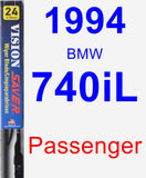Passenger Wiper Blade for 1994 BMW 740iL - Vision Saver