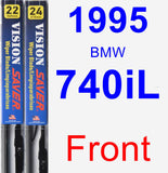 Front Wiper Blade Pack for 1995 BMW 740iL - Vision Saver