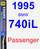 Passenger Wiper Blade for 1995 BMW 740iL - Vision Saver