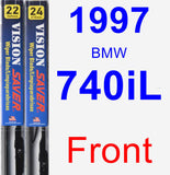 Front Wiper Blade Pack for 1997 BMW 740iL - Vision Saver
