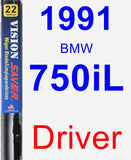 Driver Wiper Blade for 1991 BMW 750iL - Vision Saver