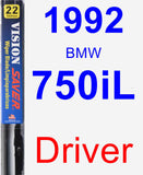 Driver Wiper Blade for 1992 BMW 750iL - Vision Saver
