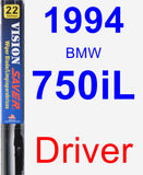 Driver Wiper Blade for 1994 BMW 750iL - Vision Saver