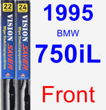 Front Wiper Blade Pack for 1995 BMW 750iL - Vision Saver