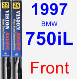 Front Wiper Blade Pack for 1997 BMW 750iL - Vision Saver