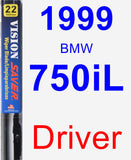 Driver Wiper Blade for 1999 BMW 750iL - Vision Saver