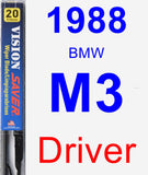 Driver Wiper Blade for 1988 BMW M3 - Vision Saver