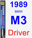 Driver Wiper Blade for 1989 BMW M3 - Vision Saver