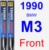 Front Wiper Blade Pack for 1990 BMW M3 - Vision Saver