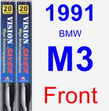 Front Wiper Blade Pack for 1991 BMW M3 - Vision Saver