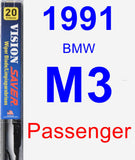 Passenger Wiper Blade for 1991 BMW M3 - Vision Saver