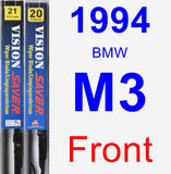 Front Wiper Blade Pack for 1994 BMW M3 - Vision Saver