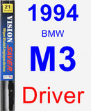 Driver Wiper Blade for 1994 BMW M3 - Vision Saver