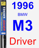 Driver Wiper Blade for 1996 BMW M3 - Vision Saver