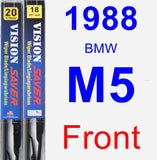 Front Wiper Blade Pack for 1988 BMW M5 - Vision Saver
