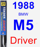 Driver Wiper Blade for 1988 BMW M5 - Vision Saver