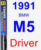 Driver Wiper Blade for 1991 BMW M5 - Vision Saver