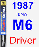 Driver Wiper Blade for 1987 BMW M6 - Vision Saver