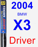 Driver Wiper Blade for 2004 BMW X3 - Vision Saver