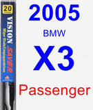 Passenger Wiper Blade for 2005 BMW X3 - Vision Saver