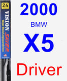 Driver Wiper Blade for 2000 BMW X5 - Vision Saver