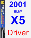 Driver Wiper Blade for 2001 BMW X5 - Vision Saver