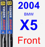 Front Wiper Blade Pack for 2004 BMW X5 - Vision Saver