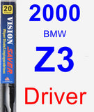 Driver Wiper Blade for 2000 BMW Z3 - Vision Saver