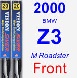 Front Wiper Blade Pack for 2000 BMW Z3 - Vision Saver