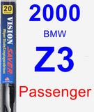 Passenger Wiper Blade for 2000 BMW Z3 - Vision Saver