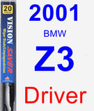 Driver Wiper Blade for 2001 BMW Z3 - Vision Saver