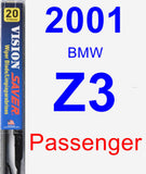 Passenger Wiper Blade for 2001 BMW Z3 - Vision Saver