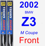 Front Wiper Blade Pack for 2002 BMW Z3 - Vision Saver