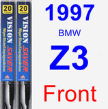 Front Wiper Blade Pack for 1997 BMW Z3 - Vision Saver