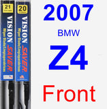 Front Wiper Blade Pack for 2007 BMW Z4 - Vision Saver