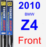 Front Wiper Blade Pack for 2010 BMW Z4 - Vision Saver