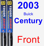 Front Wiper Blade Pack for 2003 Buick Century - Vision Saver