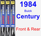 Front & Rear Wiper Blade Pack for 1984 Buick Century - Vision Saver