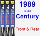 Front & Rear Wiper Blade Pack for 1989 Buick Century - Vision Saver