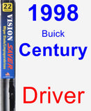 Driver Wiper Blade for 1998 Buick Century - Vision Saver