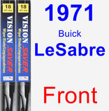 Front Wiper Blade Pack for 1971 Buick LeSabre - Vision Saver